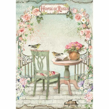 Stamperia A4 Rice Paper Reispapier Gazebo