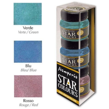 Stamperia Star Color 30 ml 3 colours Green-Blue-Red