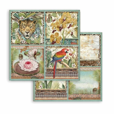 Preview: Stamperia 8 x 8 inch Paper Pack / Papiere Amazonia