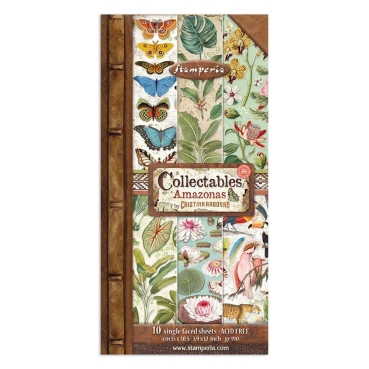 Stamperia 6 x 12 Inch Paper Pack Doppelseitiges Papier Amazonia