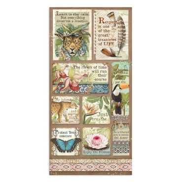 Stamperia 6 x 12 Inch Paper Pack Doppelseitiges Papier Amazonia