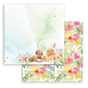 Preview: Stamperia Block Large 12 x 12 Inch mit 22 einseitig bedruckten Papieren Circle of Love