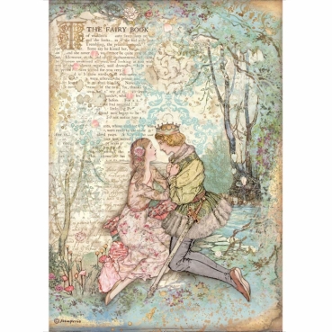 Stamperia A4 Rice Paper Reispapier Sleeping Beauty Lovers