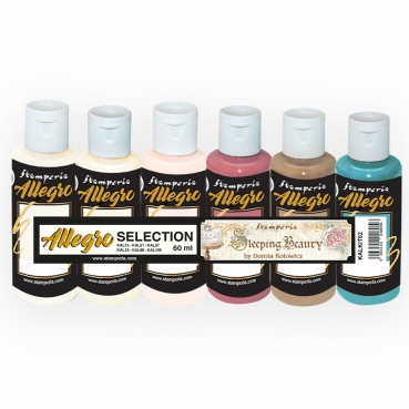 Stamperia Kit 6 Allegro Paint 240 ml Selection Sleeping Beauty