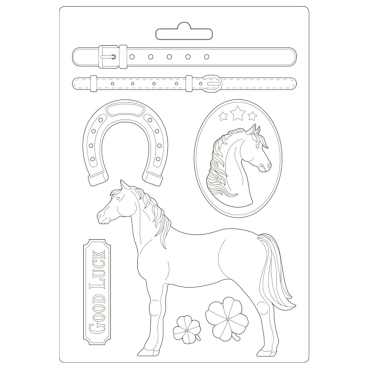 Stamperia Soft Mould A4 Romantic Horse