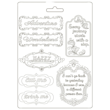 Stamperia Soft Mould A5 Alice in Wonderland Plates
