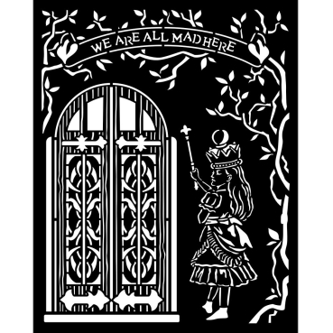 Stamperia Thick Stencil 20 x 25 cm Alice Door