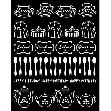 Stamperia Thick Stencil 20 x 25 cm Alice Sweety