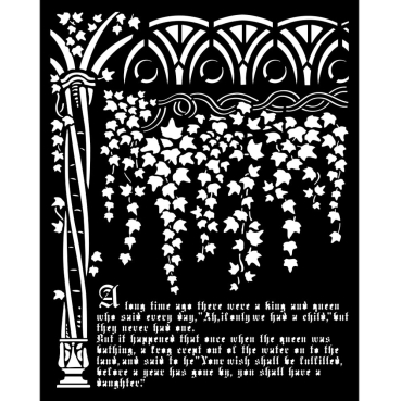 Stamperia Thick Stencil 20 x 25 cm Sleeping Beauty Ivy and History