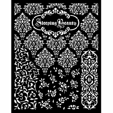 Stamperia Thick Stencil 20 x 25 cm Sleeping Beauty Textures