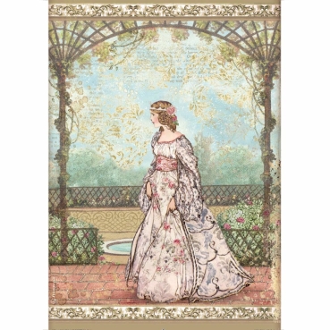 Stamperia A4 Rice Paper Reispapier Sleeping Beauty Princess