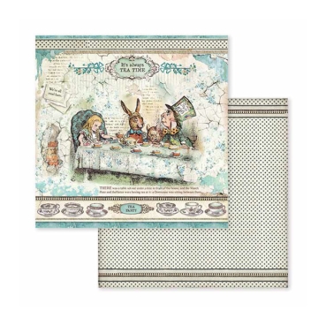 Preview: Stamperia Scrapbooking Extra Small Pad 10 sheets 6 x 6 Inch Alice in Wonderland