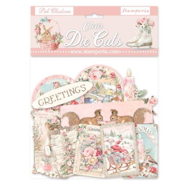 Stamperia Clear Die Cuts Ausstanzungen Pink Christmas