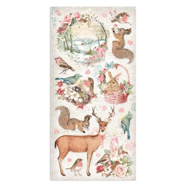 Preview: Stamperia Collectables 10 sheets Pink Christmas