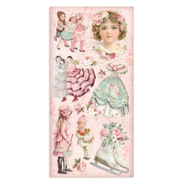 Preview: Stamperia Collectables 10 sheets Pink Christmas