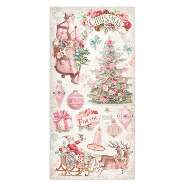 Stamperia Collectables 10 sheets Pink Christmas
