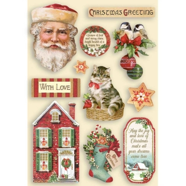 Stamperia Colored Wooden Shape A5 Classic Christmas