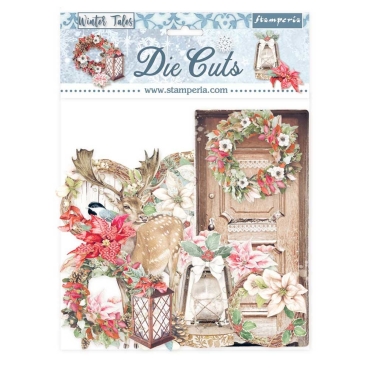 Stamperia Die Cuts assorted Ausstanzungen Winter Tales Christmas Elements