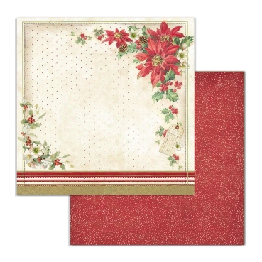 Preview: Stamperia Extra Small Paper Pad / 10 Papiere Classic Christmas