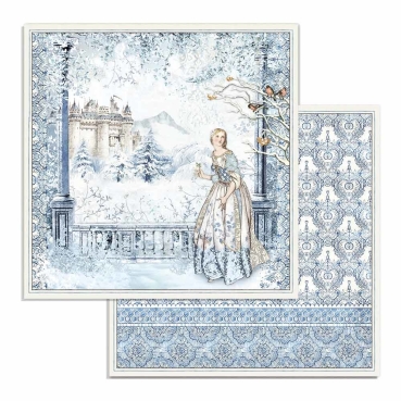Preview: Stamperia Extra Small Paper Pad / 10 Papiere Winter Tales