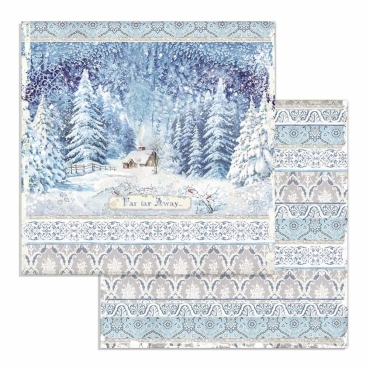 Preview: Stamperia Extra Small Paper Pad / 10 Papiere Winter Tales