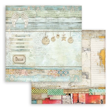 Preview: Stamperia 8 x 8 inch Paper Pack / Papiere Christmas Patchwork