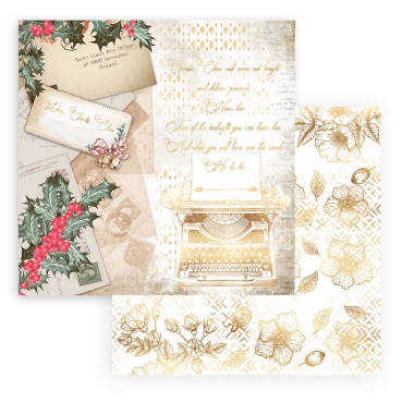 Preview: Stamperia 8 x 8 inch Paper Pack / Papiere Romantic Christmas