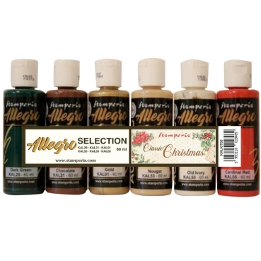 Stamperia Kit 6 Allegro Paint 240 ml Selection Classic Christmas