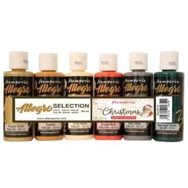 Stamperia Kit 6 Allegro Paint 240 ml Selection Romantic Christmas