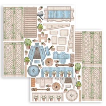 Preview: 3D Paper Kit Romantic Garden House