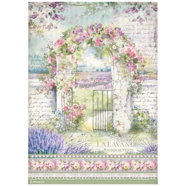 Stamperia A4 Rice Paper Reispapier Provence Arch