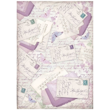 Stamperia A4 Rice Paper Reispapier Provence Letters