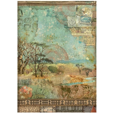 Stamperia A4 Rice Paper Reispapier Savana Tree