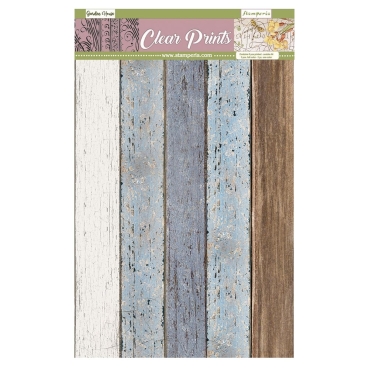 Stamperia Clear Prints  Pack 6 assorted Acetate Sheets A4 Romantic Garden House