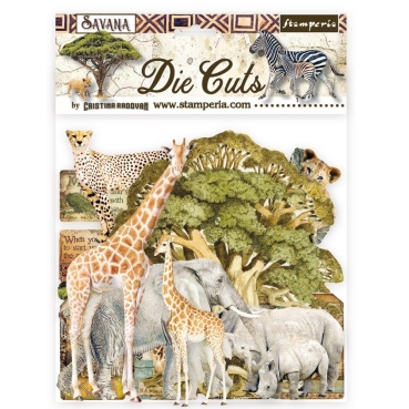 Stamperia Die Cuts Ausstanzungen Romantic Savana