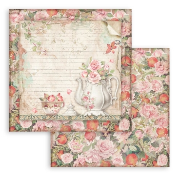 Preview: Stamperia Extra Small Pad 6 x 6 Inch mit 10 doppelseitig bedruckten Papieren Casa Granada