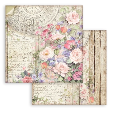 Stamperia Extra Small Pad 6 x 6 Inch mit 10 doppelseitig bedruckten Papieren Casa Granada