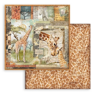 Stamperia Extra Small Pad 6 x 6 Inch mit 10 doppelseitig bedruckten Papieren Savana