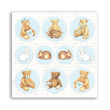 Preview: Stamperia 12 x 12 inch Paper Pack / Papiere BabyDream Blue