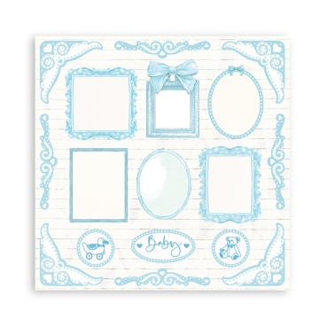 Preview: Stamperia 12 x 12 inch Paper Pack / Papiere BabyDream Blue