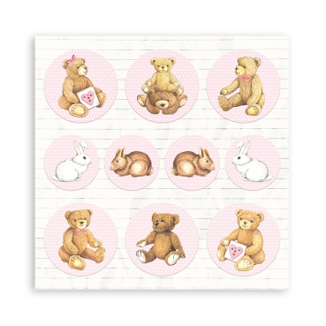 Preview: Stamperia 12 x 12 inch Paper Pack / Papiere BabyDream Pink