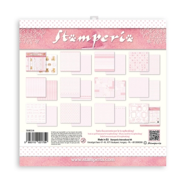 Stamperia 12 x 12 inch Paper Pack / Papiere BabyDream Pink