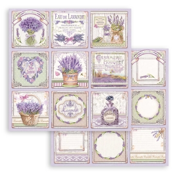 Preview: Stamperia 8 x 8 inch Small Paper Pad / 10 Papiere Provence