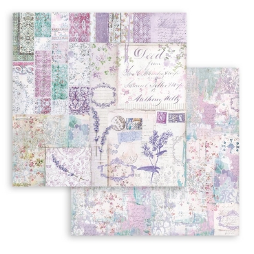 Preview: Stamperia 8 x 8 inch Small Paper Pad / 10 Papiere Provence