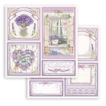 Stamperia 8 x 8 inch Small Paper Pad / 10 Papiere Provence