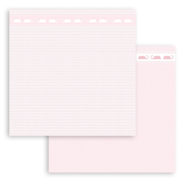 Stamperia 8 x 8 inch Small Paper Pad / 10 Papiere Background Selection Baby Dream Pink
