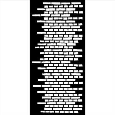 Stamperia Thick Stencil Schablone 12 x 25 cm Lady Vagabond Lifestyle Brick Wall