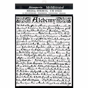 Preview: Stamperia Thick Stencil Schablone 20 x 25 cm Alchemy Texture