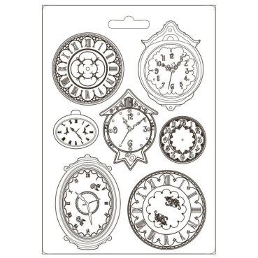 Stamperia Soft Mould A4 Garden of Promises Clocks