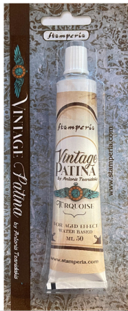 Stamperia Vintage Patina Tube 50 ml Turquoise